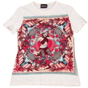 Jean-Paul GAULTIER Vintage Cowgirl T Shirt Psychedelic PinupAmericana Vibes 40XS